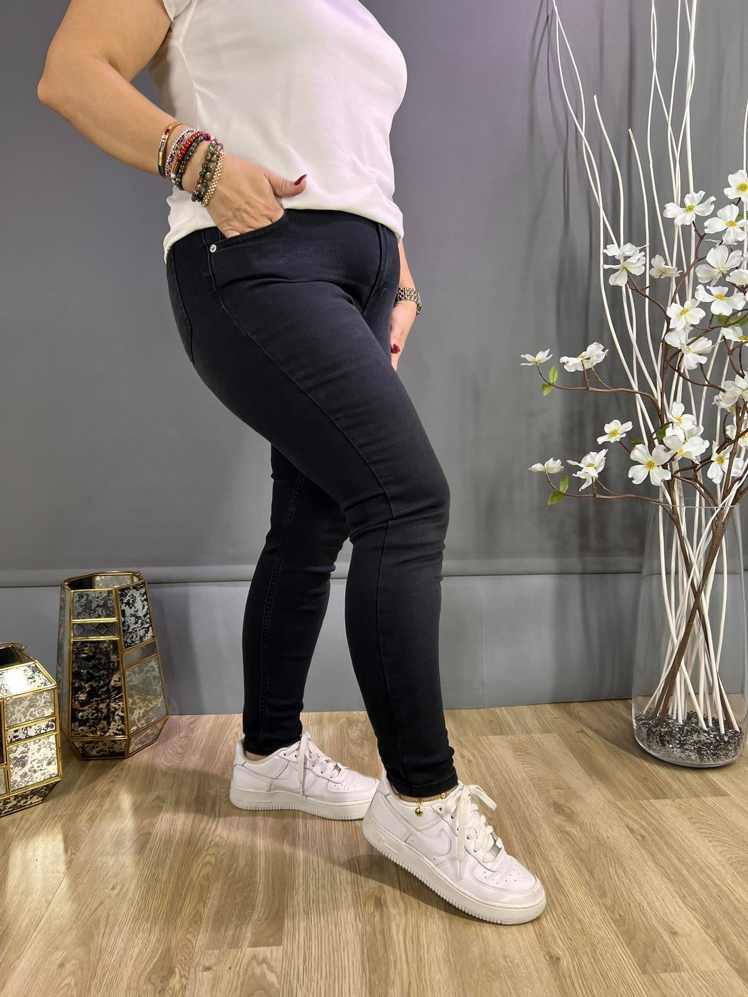 EYZ291 SİYAH FULL LİKRALI DAR PAÇA KOT PANTOLON
