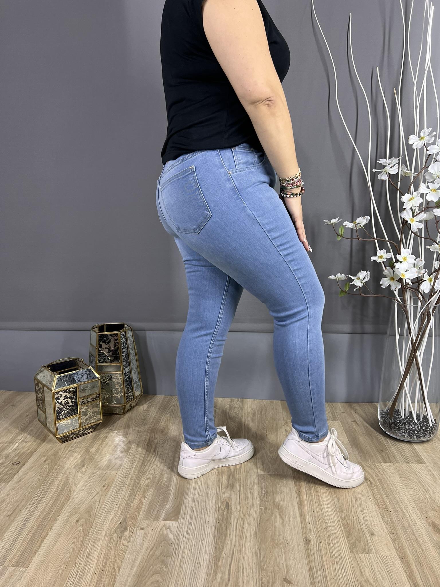EYZ325 BUZ MAVİSİ FULL LİKRALI KOT PANTOLON