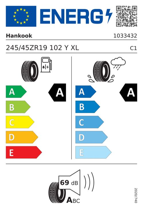 Hankook 245/45zr19 102y xl ion evo ık01 Oto Yaz 2025
