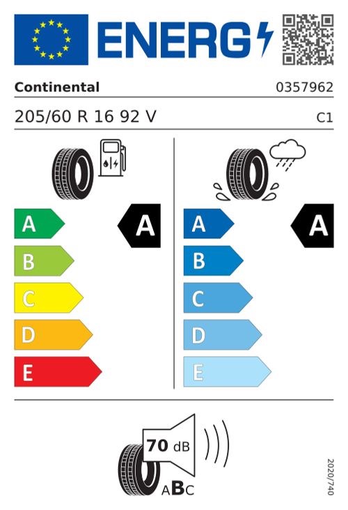 Continental 205/60r16 92v ecocontact 5 mo Oto Yaz 2026
