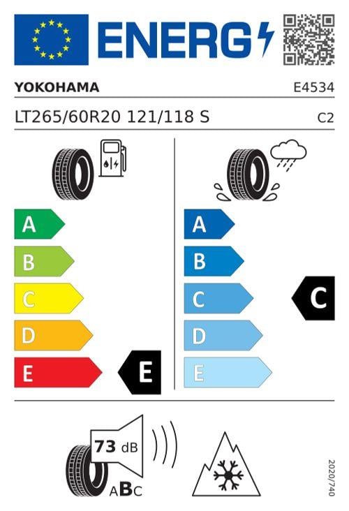 Yokohama 265/60r20 121/118s geolandar a/t g015 Suv 4 mevsim 2025