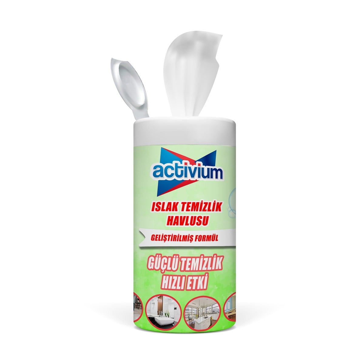 Activium Islak Kova Mendil Çamaşır Sulu 75 adet Premium Kalın Havlu