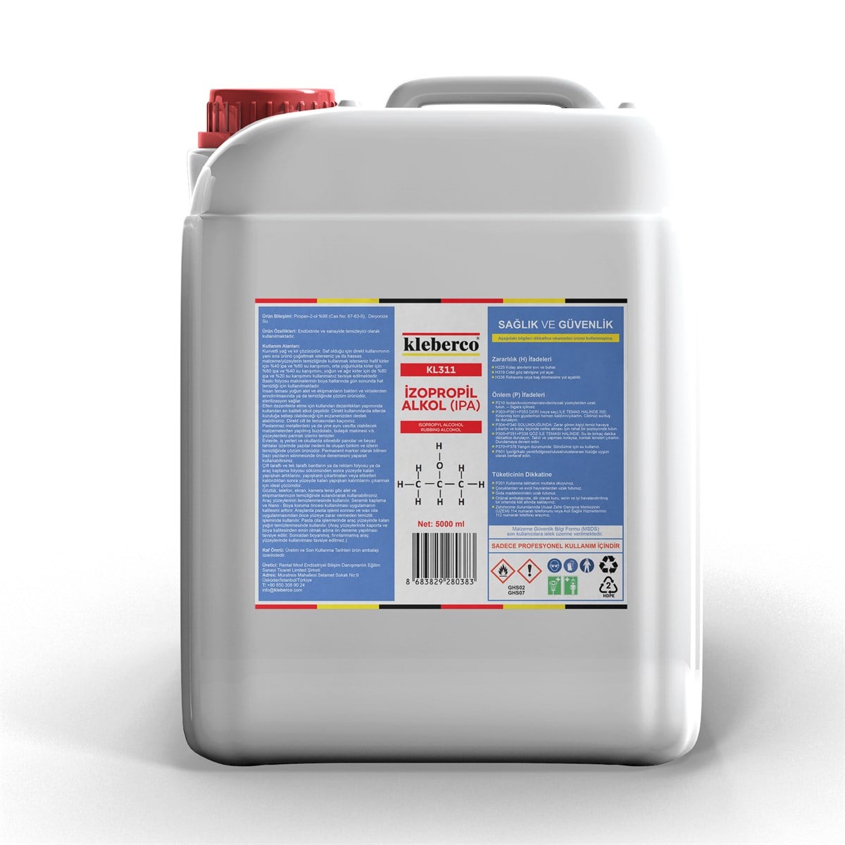 Kleberco KL311 İzopropil Alkol IPA İPA 98%