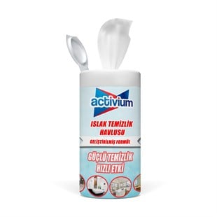 Activium Islak Kova Mendil Beyaz Sabun Kokulu 75 adet Premium Kalın Havlu