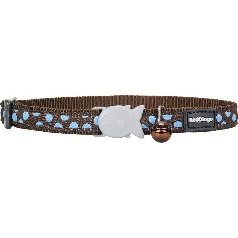 Reddingo Kahverengi Üzerine Mavi Benekli Kedi Boyun Tasması 12mm / 20-32 cmf