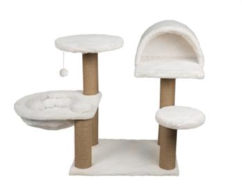 Dubex 65x108x75 cm Kedi Oyun Evi ve Tırmalama Platformu Beyaz