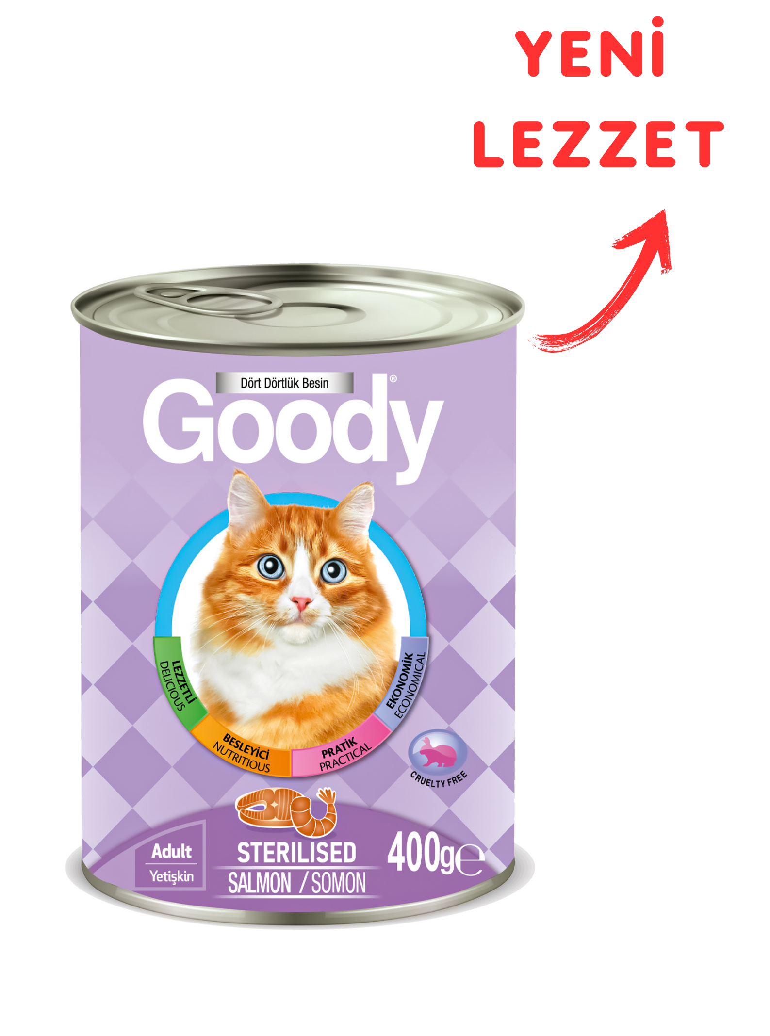 Goody Kısırlaştırılmış Somonlu Yetişkin Kedi Konservesi 400 Gr