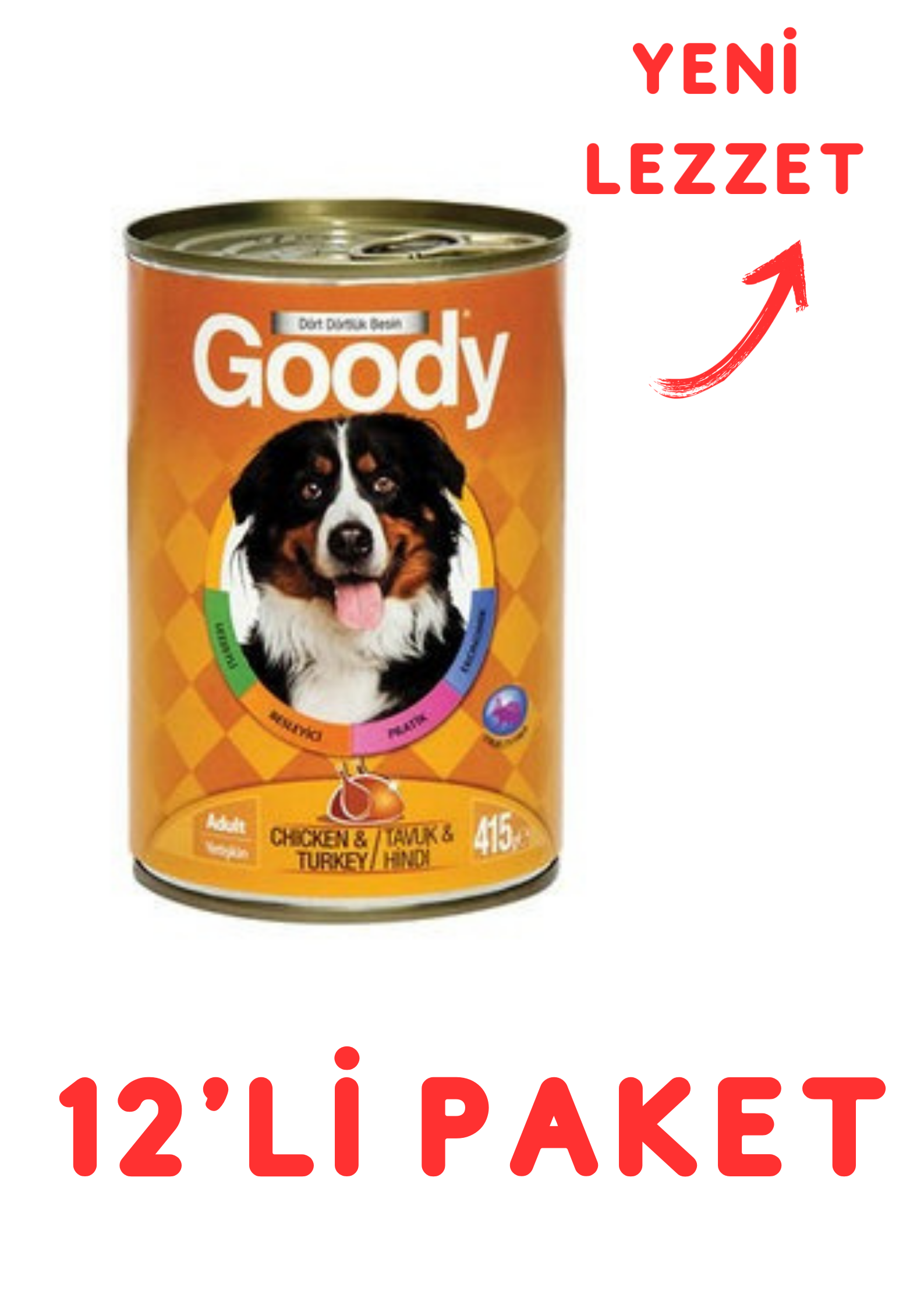 Goody Tavuklu Yetişkin Köpek Konservesi 400 Gr - 12'Li Paket
