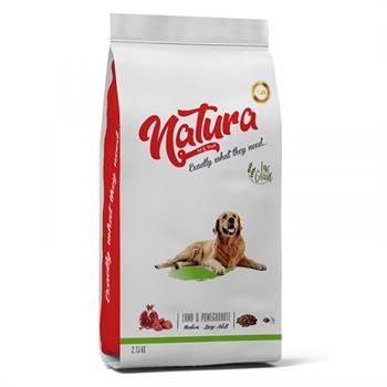 Natura Düşük Tahıllı Kuzulu ve Narlı Mini Irk Yetişkin Köpek Maması 2.75 Kg