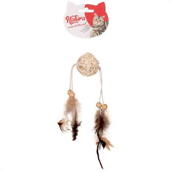 Natura Uzun Tüylü Bambu Top Kedi Oyuncak 25 Cm