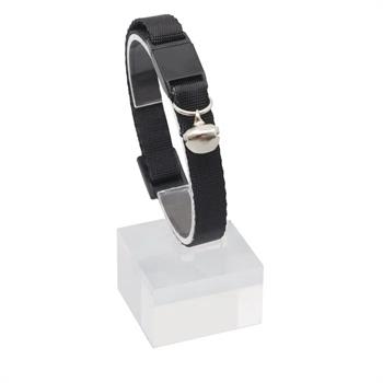 PetTagArt Güvenlik Kilitli  Ayarlanabilir Siyah Kedi Boyun Tasması 22-30 cm