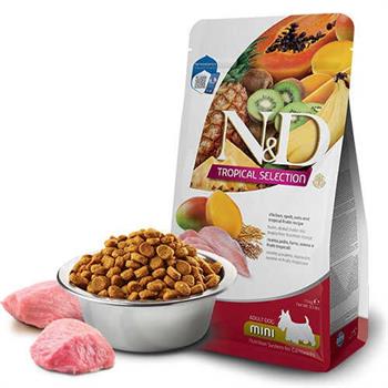 N-D Tropical Selection Tavuklu ve Tropikal Meyveli Mini Irk Yetişkin Köpek Maması 1,5 Kg