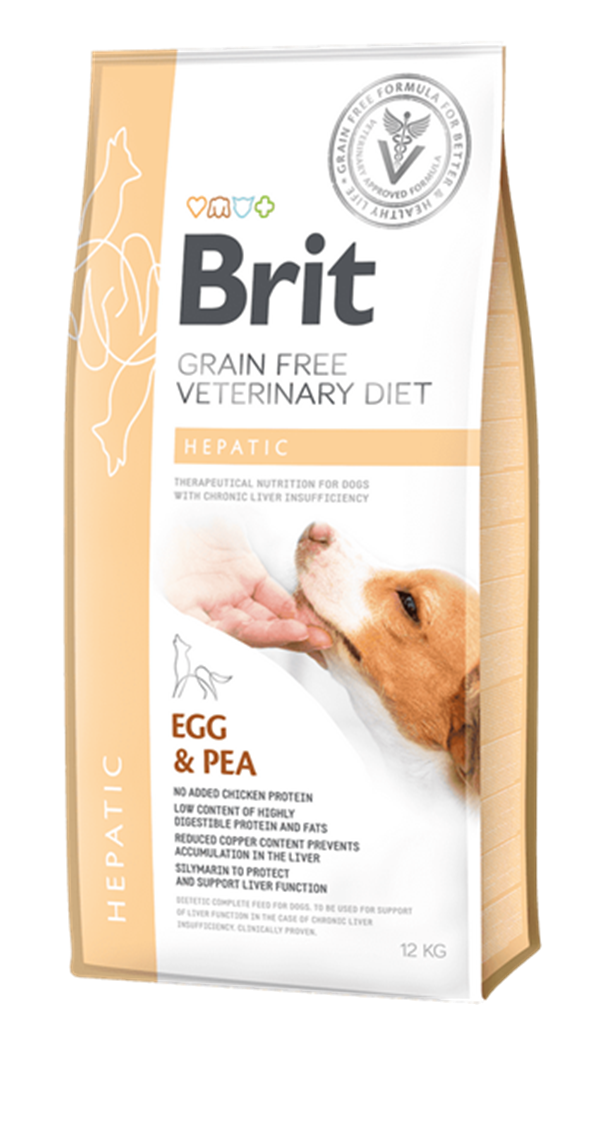 Brit Veterinary Diet Hepatic Karaciğer Yetmezliği olan Köpekler için  Tahılsız Köpek Maması 12kg - 8595602528158