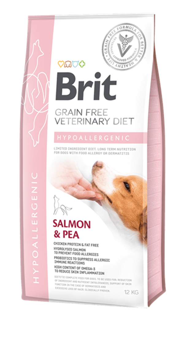 Brit Veterinary Diet Hypo-Allergenic Cilt Sağlığı Destekleyici Tahılsız Köpek  Maması 12kg - 8595602528035