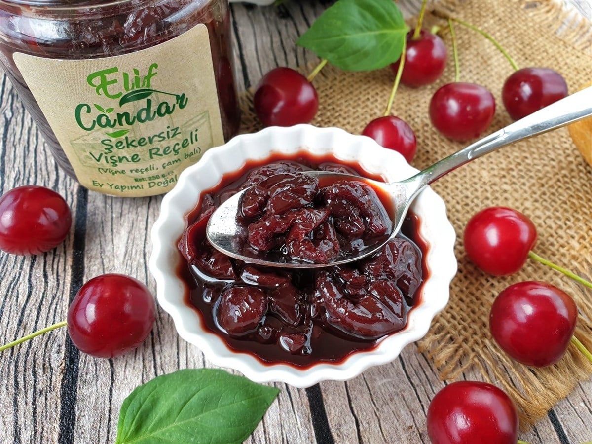 Şekersiz Vişne Reçeli (220 gr.)