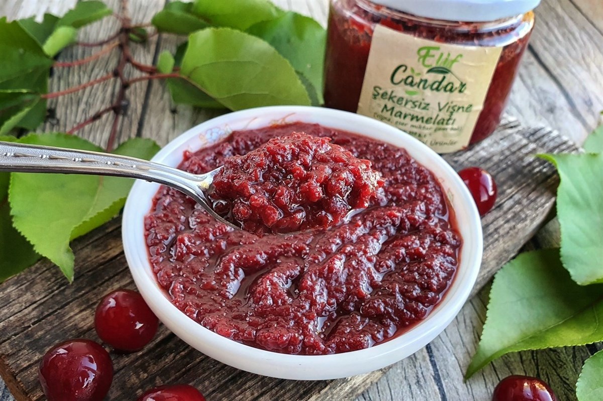 Şekersiz Vişne Marmelatı(380gr)