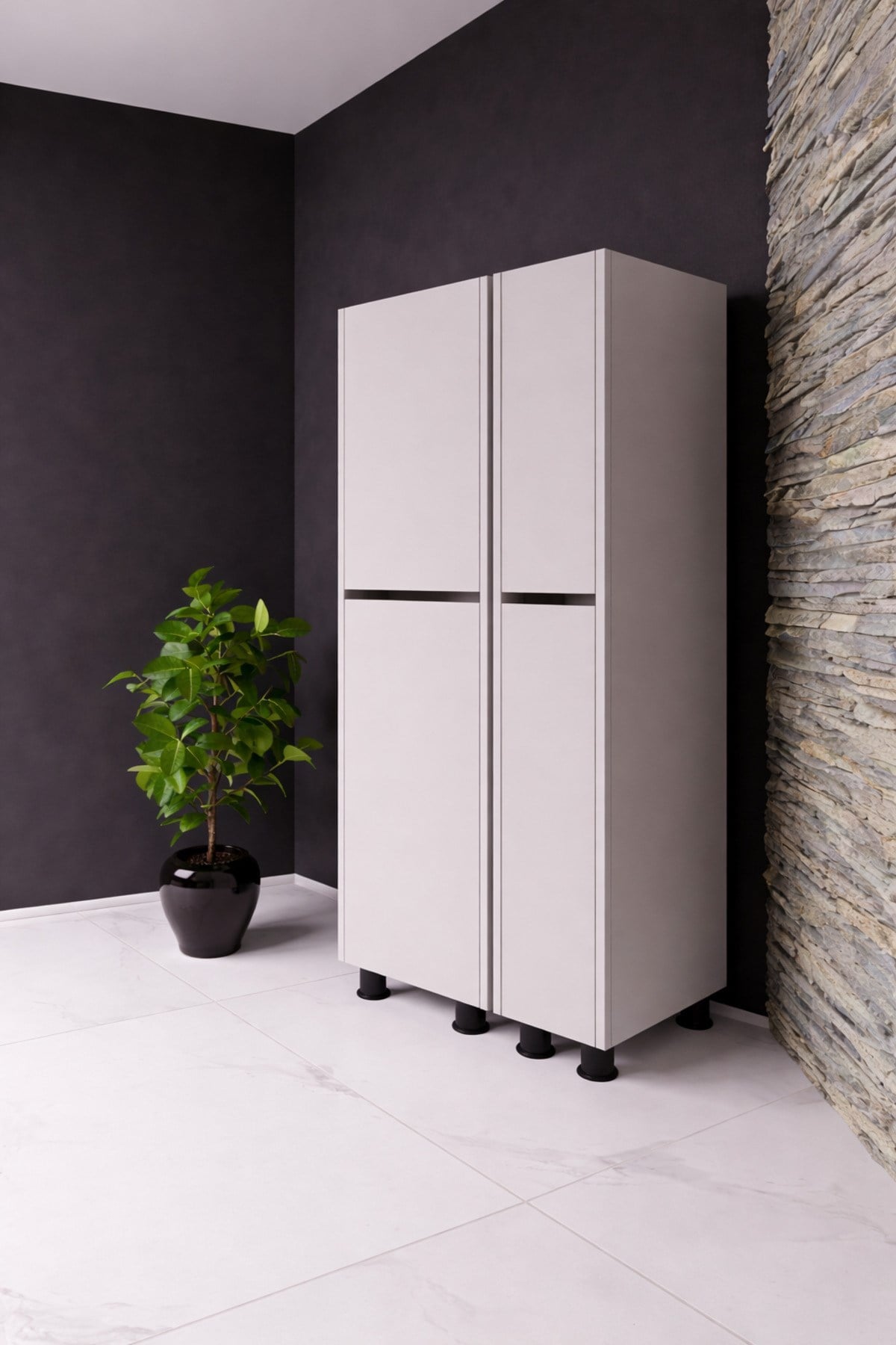 KOMBİ&ERZAK DOLABI İKİLİ (80 CM GENİŞLİK)