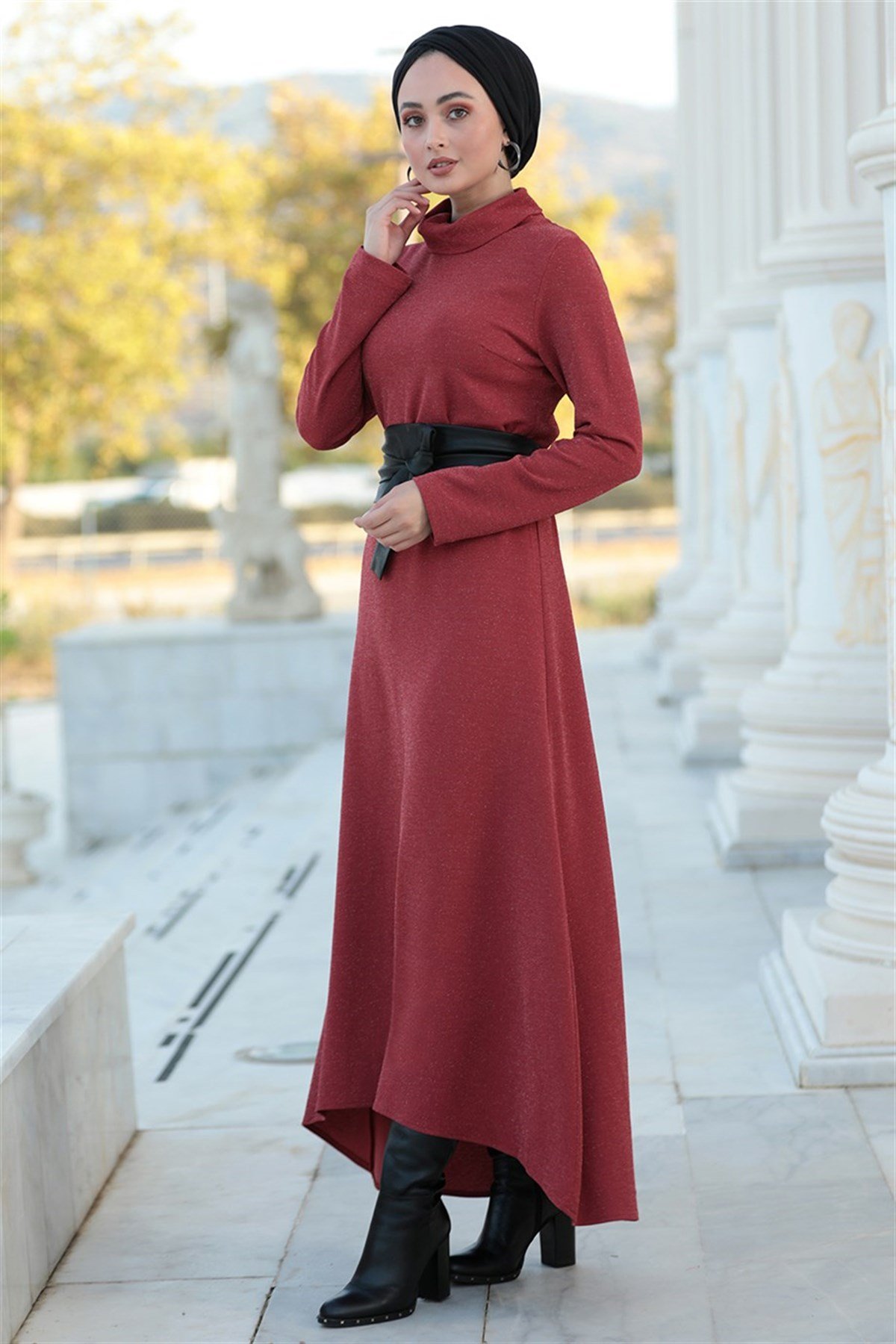 Gamze Özkul Triko Çan Elbise Tarçın - Mehruyan