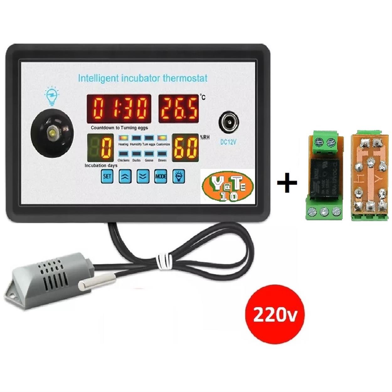 YATE10 ZFX-W9005-V3 220Volt Kuluçka Kontrolörü (Isı-Nem-Çevirme-Fan)