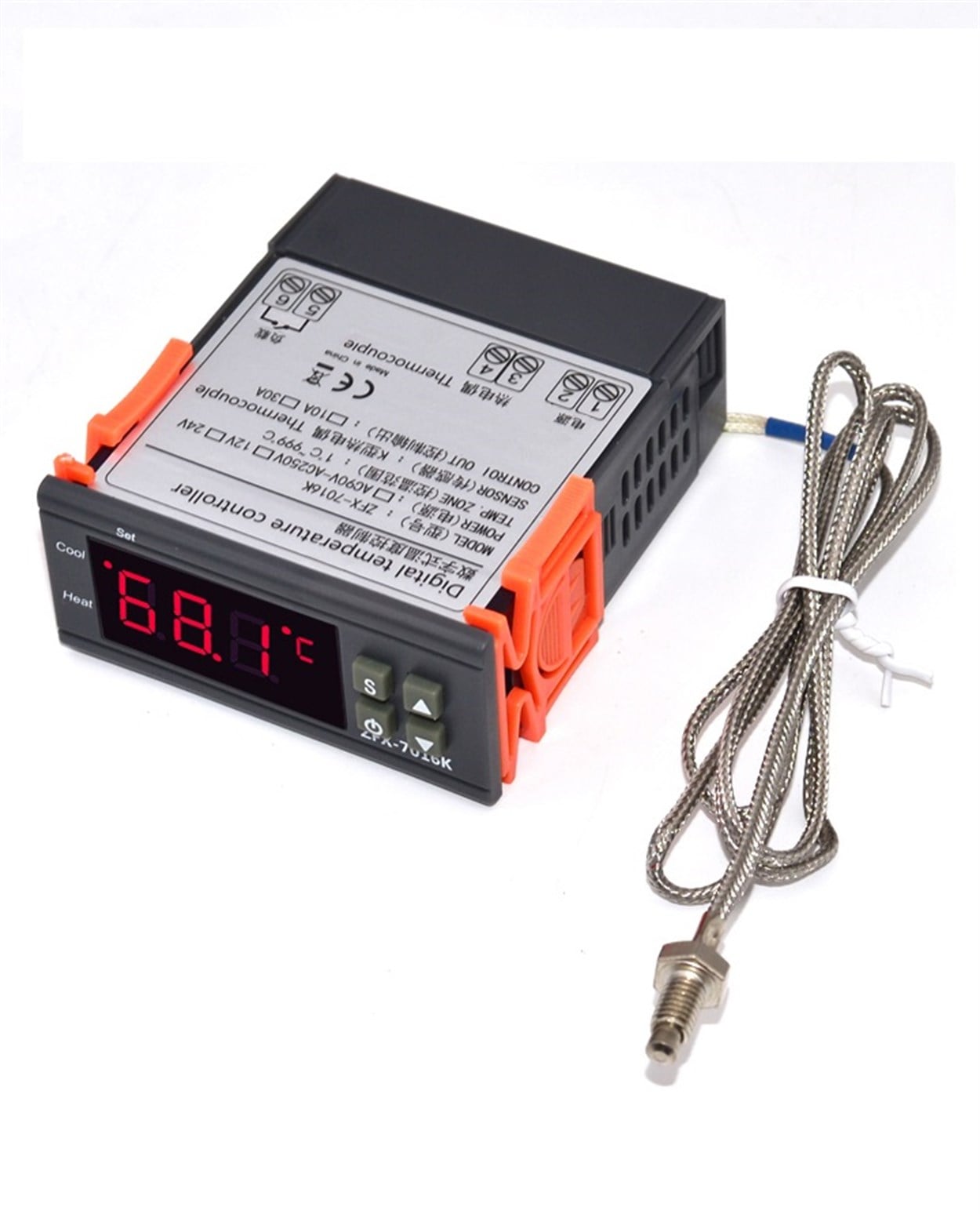 ZFX-7016K 220V 0-1000 C 30A Yüksek Derece Termostat