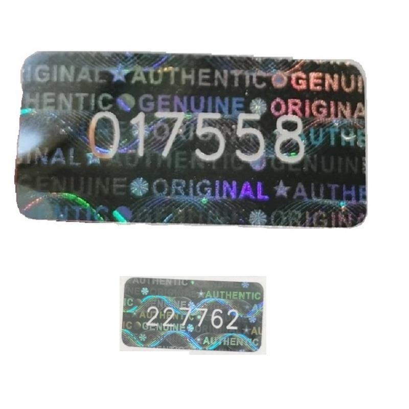  YATE10 1x2cm 105 Adet Gümüş Hologramlı Garanti Etiketi Seri Numaralı