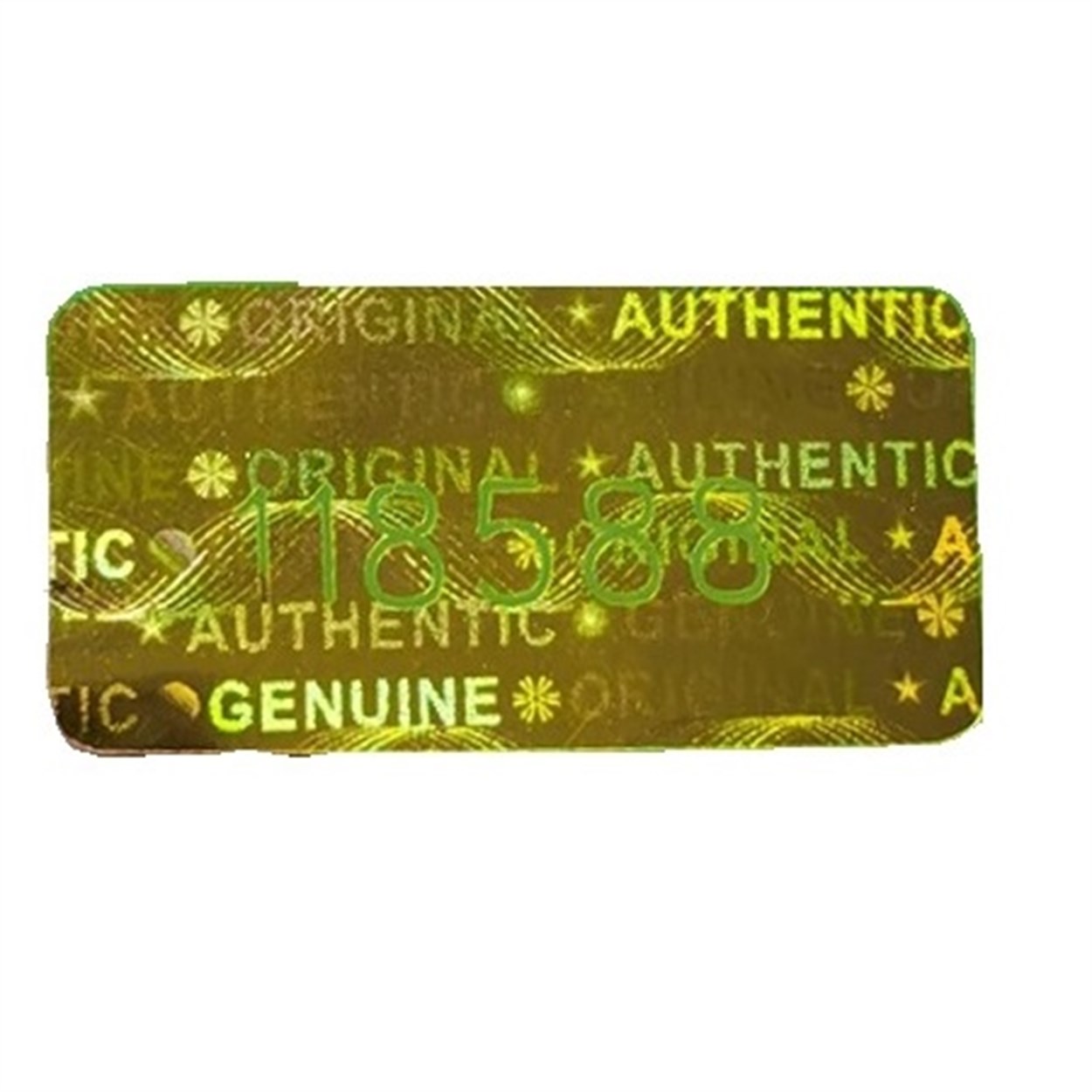 98 adet 1x2cm  Altın Hologramlı Garanti Etiketi Seri Numaralı