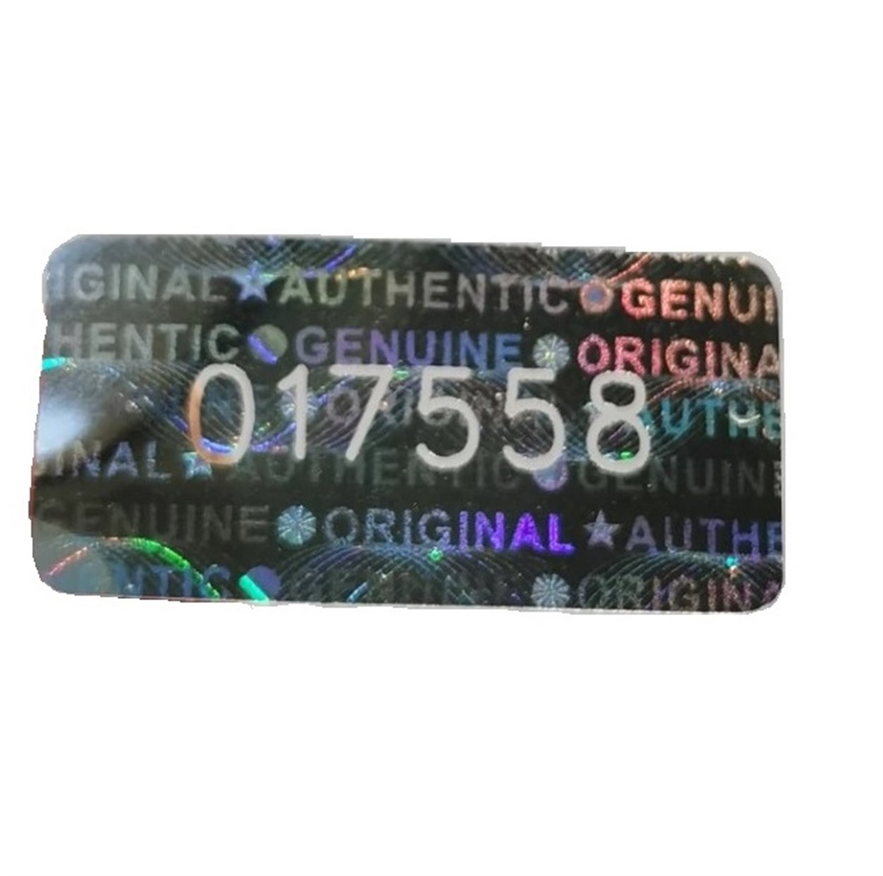 98 adet 1x2cm Gümüş Hologramlı Garanti Etiketi Seri Numaralı