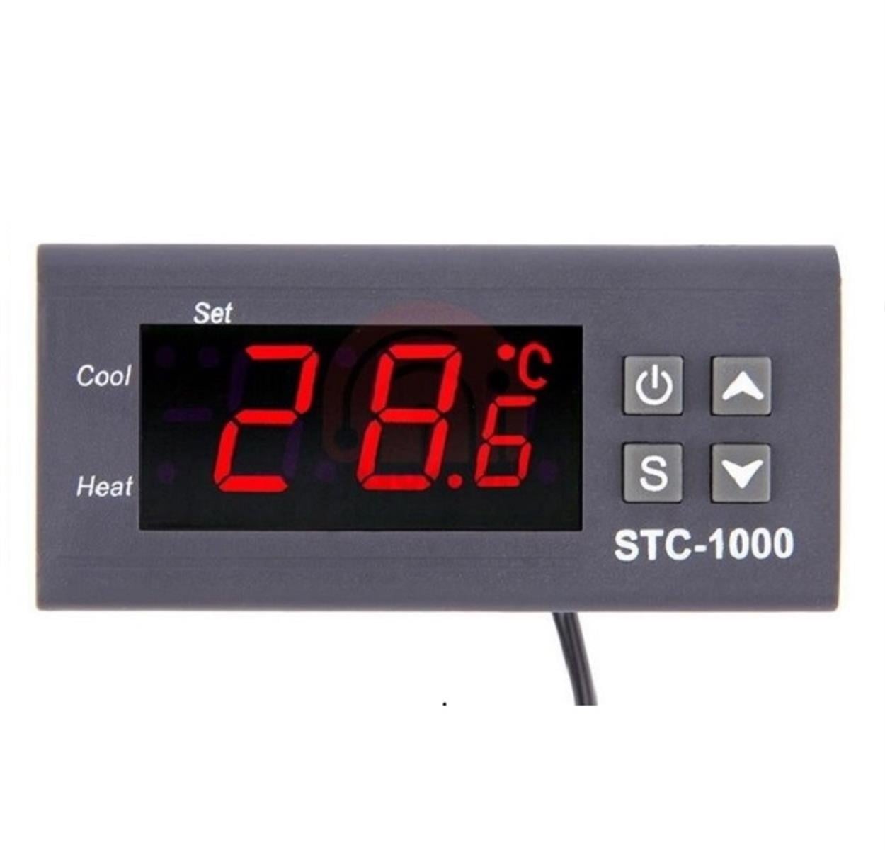 STC-1000T 12V 10A Özel Üretim Dijital Termostat+Yedek Prob