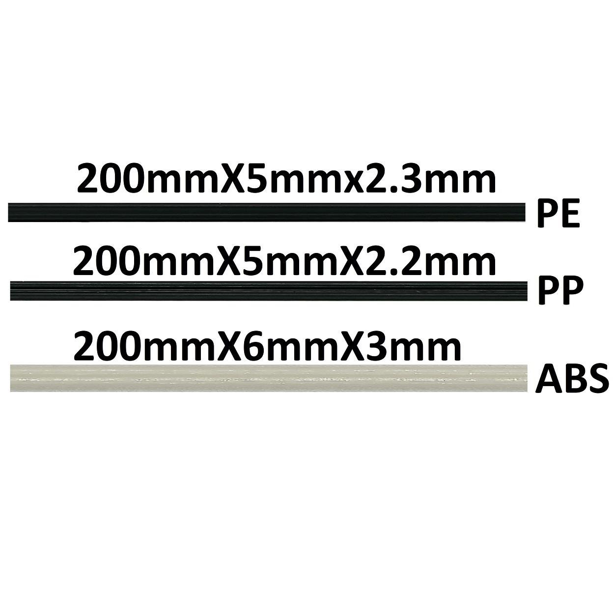 YATE10 30x Set PP ABS PE Plastik Kaynak Çubuğu