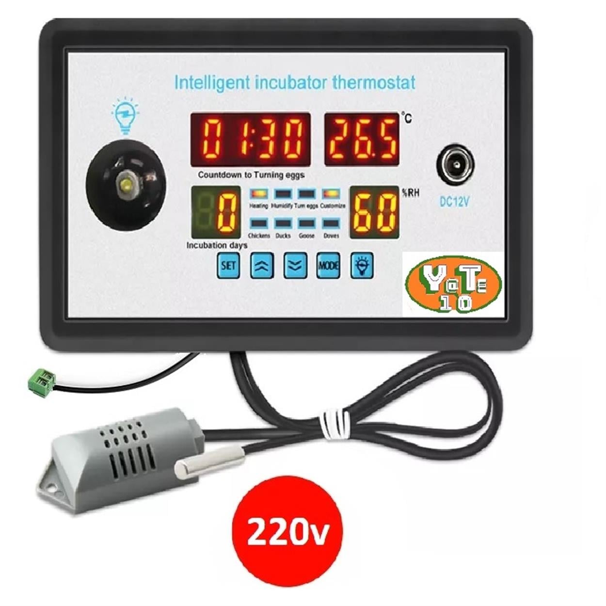ZFX-W9002-V2 220Volt Kuluçka Kontrolörü (Isı-Nem-Çevirme-Fan)
