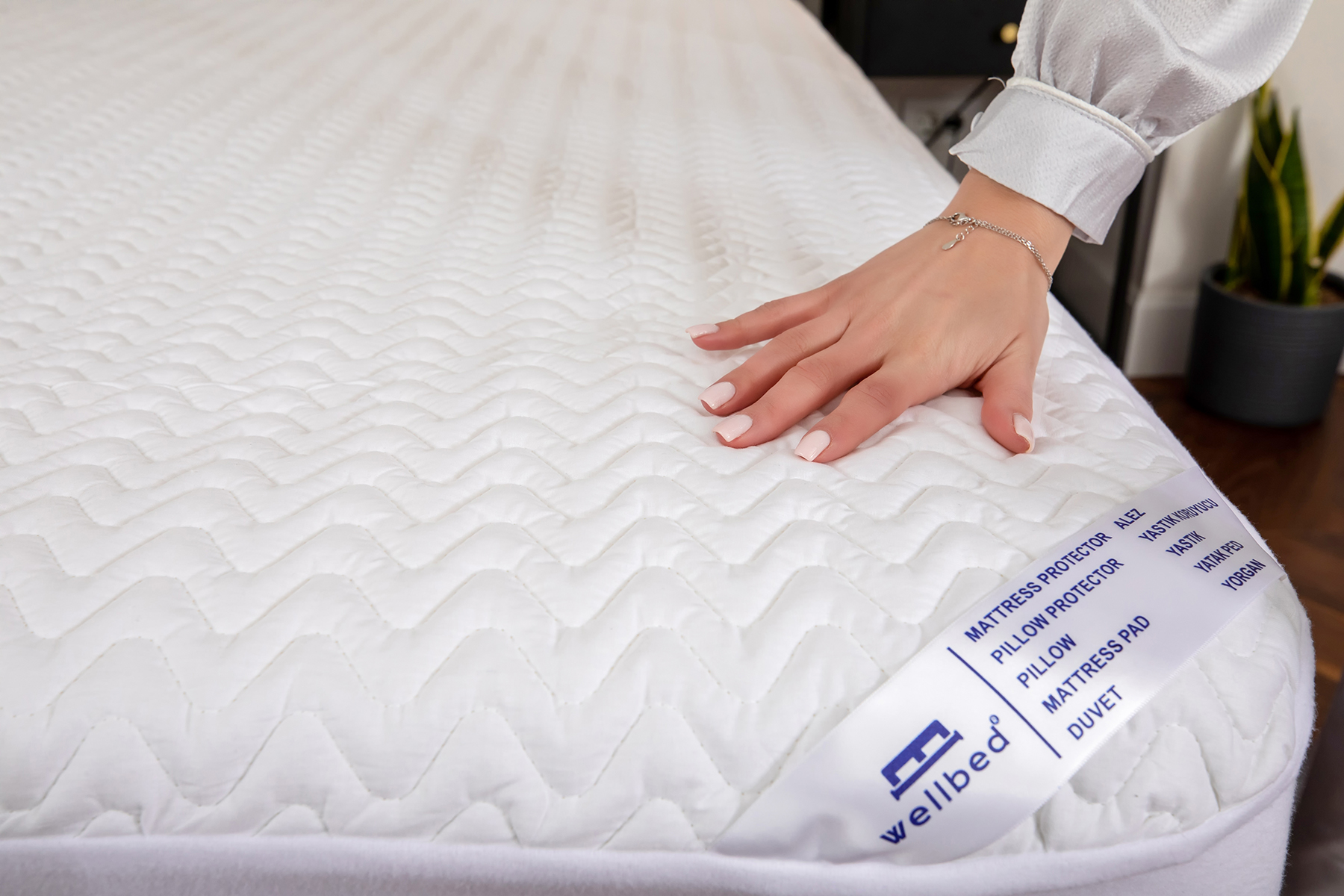 Fitted Pamuk Kapitone Yatak Koruyucu