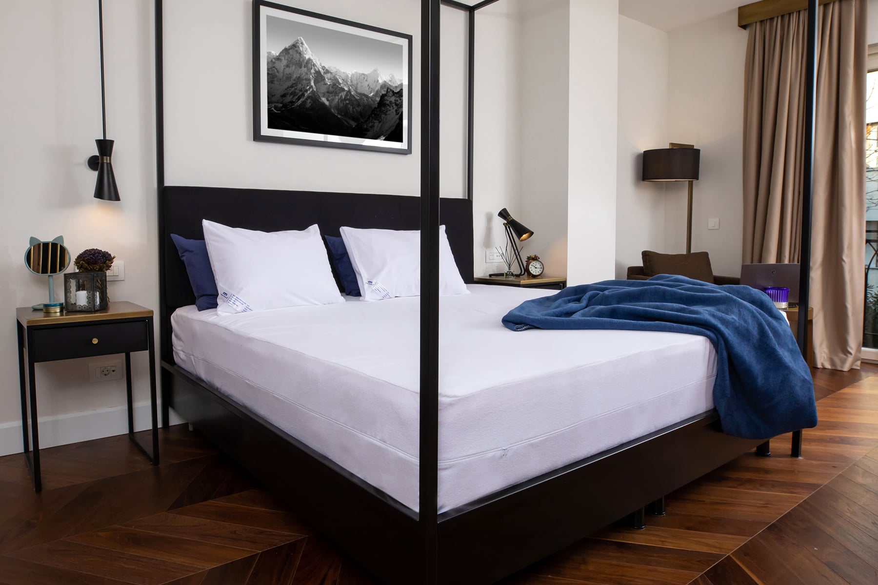 wellbed® FERMUARLI PAMUK YATAK KORUYUCU