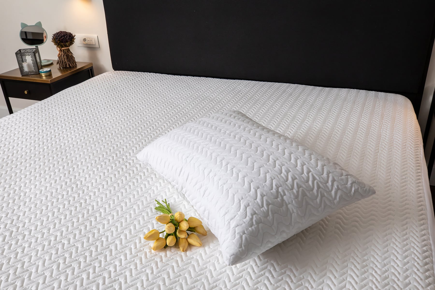 wellbed® FITTED PAMUKLU KAPİTONE YATAK KORUYUCU