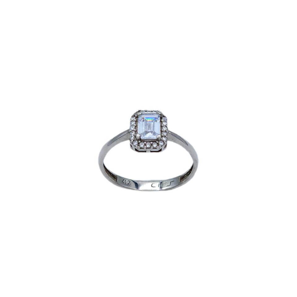 Beyaz Altın Baget Yüzük