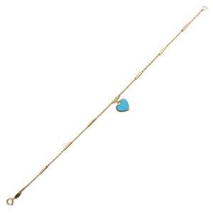 Mavi Kalpli Altın Bileklik