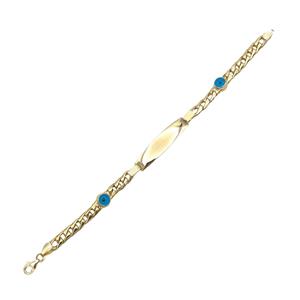 Nazar Boncuklu Altın Bebek Künyesi