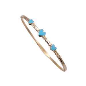 Turkuaz Kalpli Altın Kelepçe