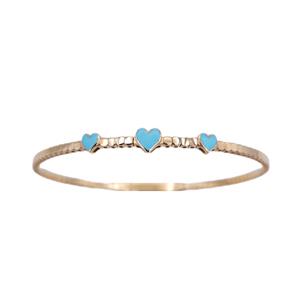 Turkuaz Kalpli Altın Kelepçe