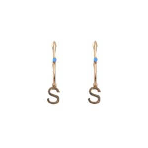 S Harfli Altın Küpe