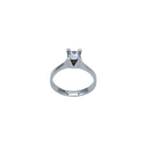 Beyaz Altın Tektaş Yüzük