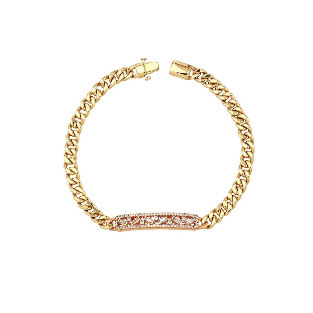 Baget Taşlı Zincir Bileklik