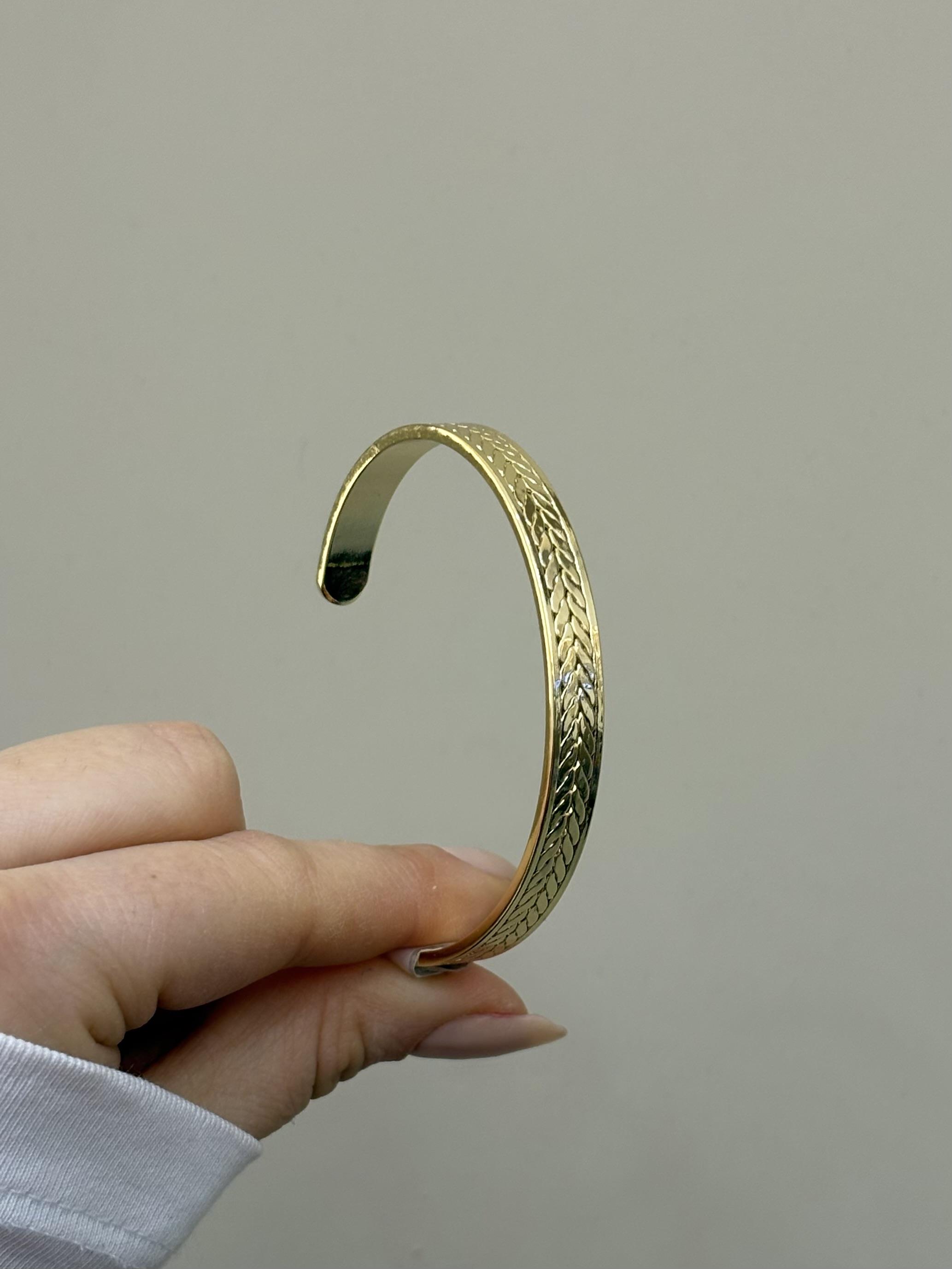 Kelepçe Bileklik Gold Renk