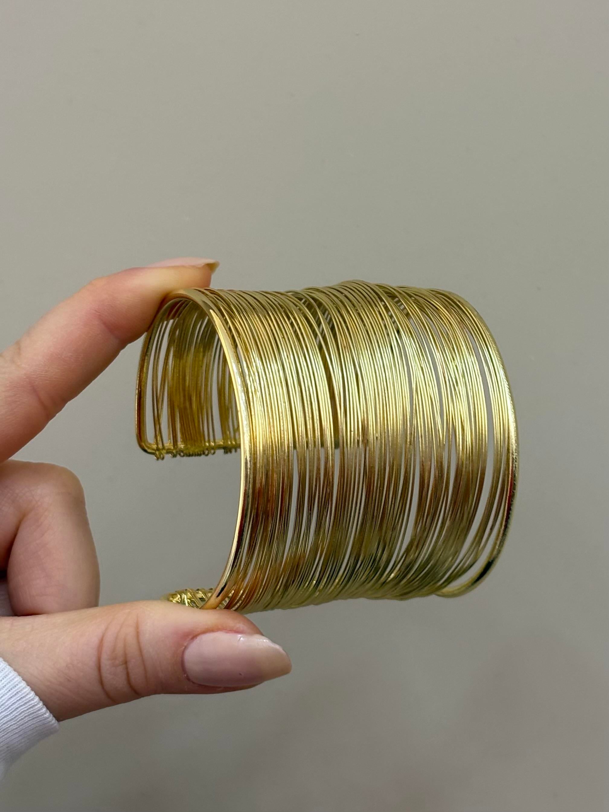 Kelepçe Bileklik Gold Renk