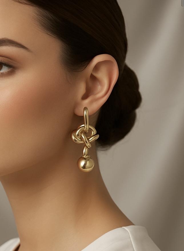Küpe gold tasarım küpe