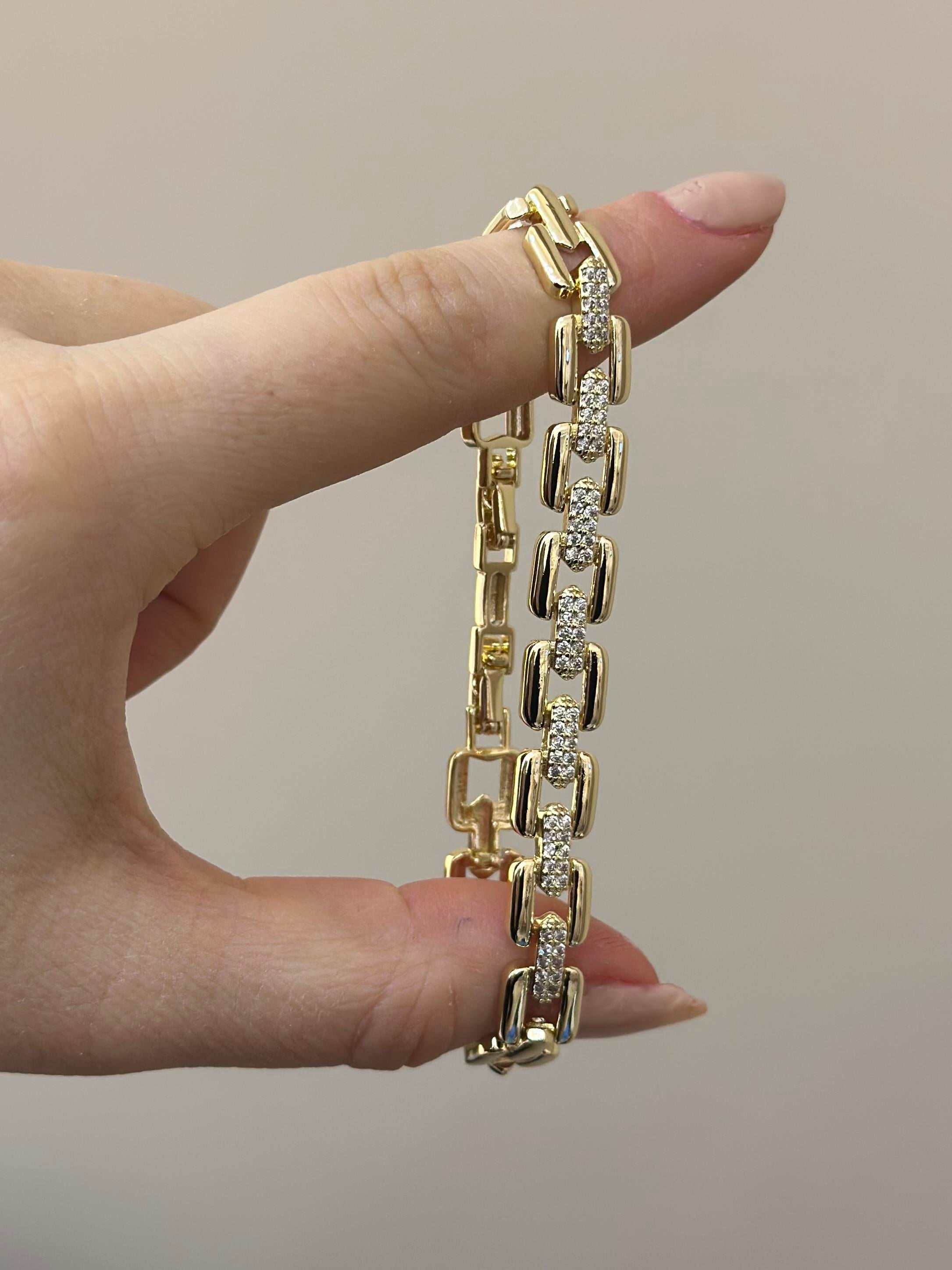 14 K Altın Kaplama Gold Bileklik