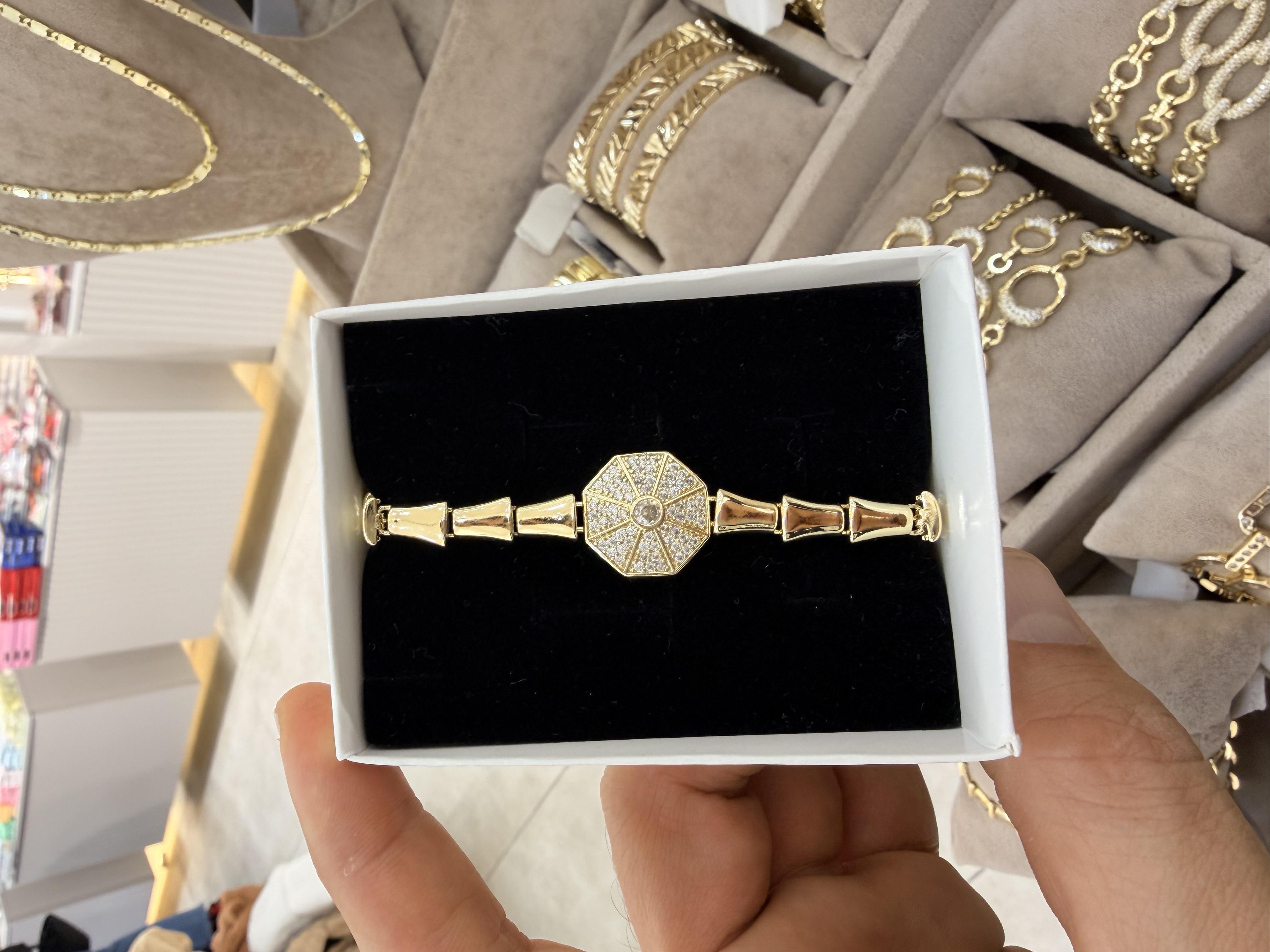 14 K Altın kaplama gold renk bileklik 