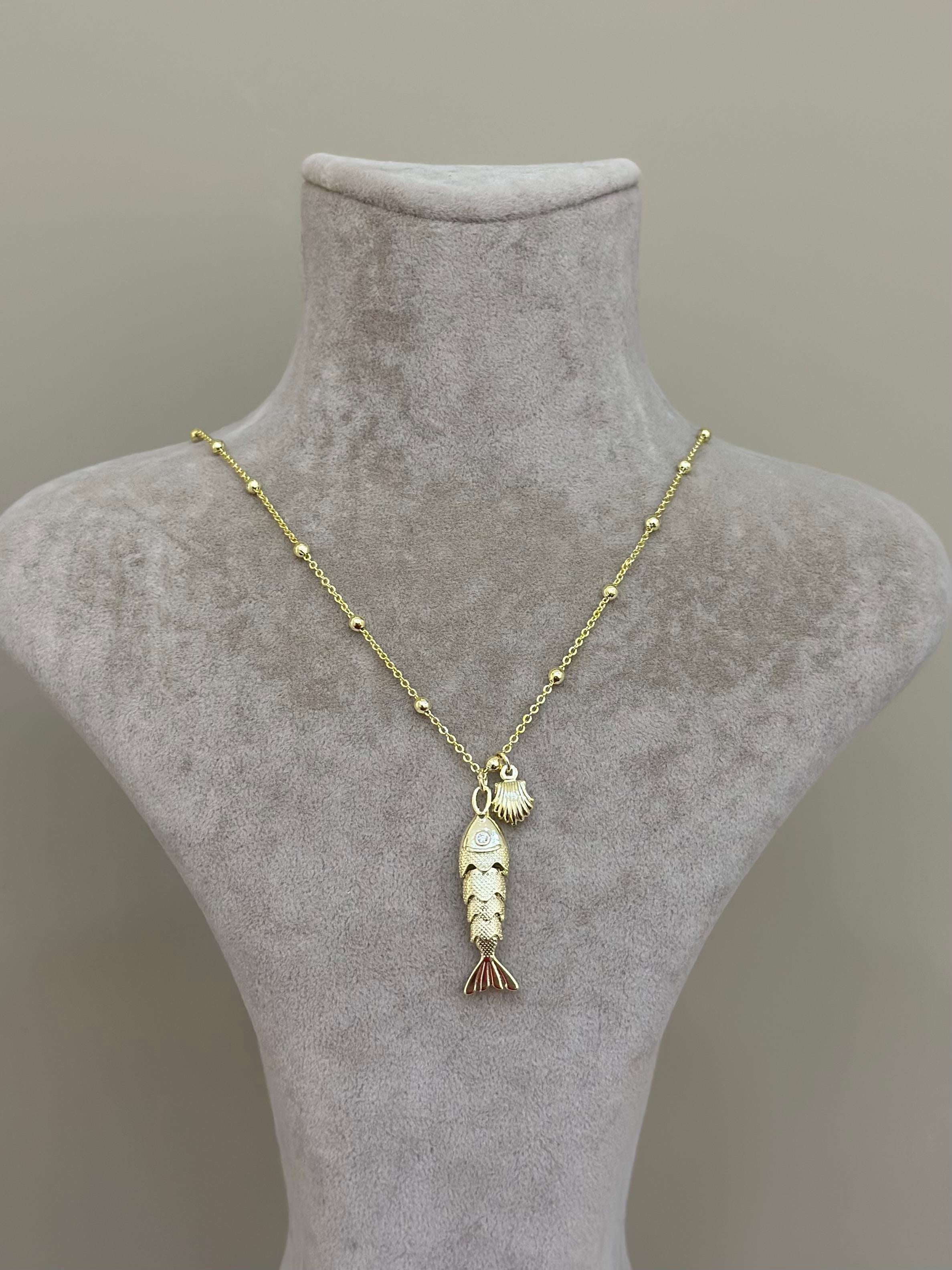 14K gold kolye