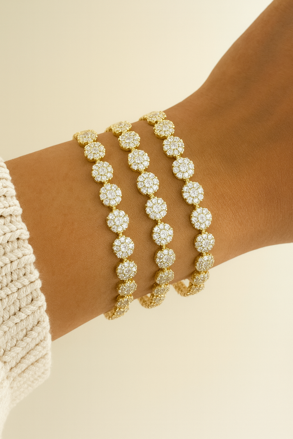 Bileklik taşlı 14 k gold bileklik 