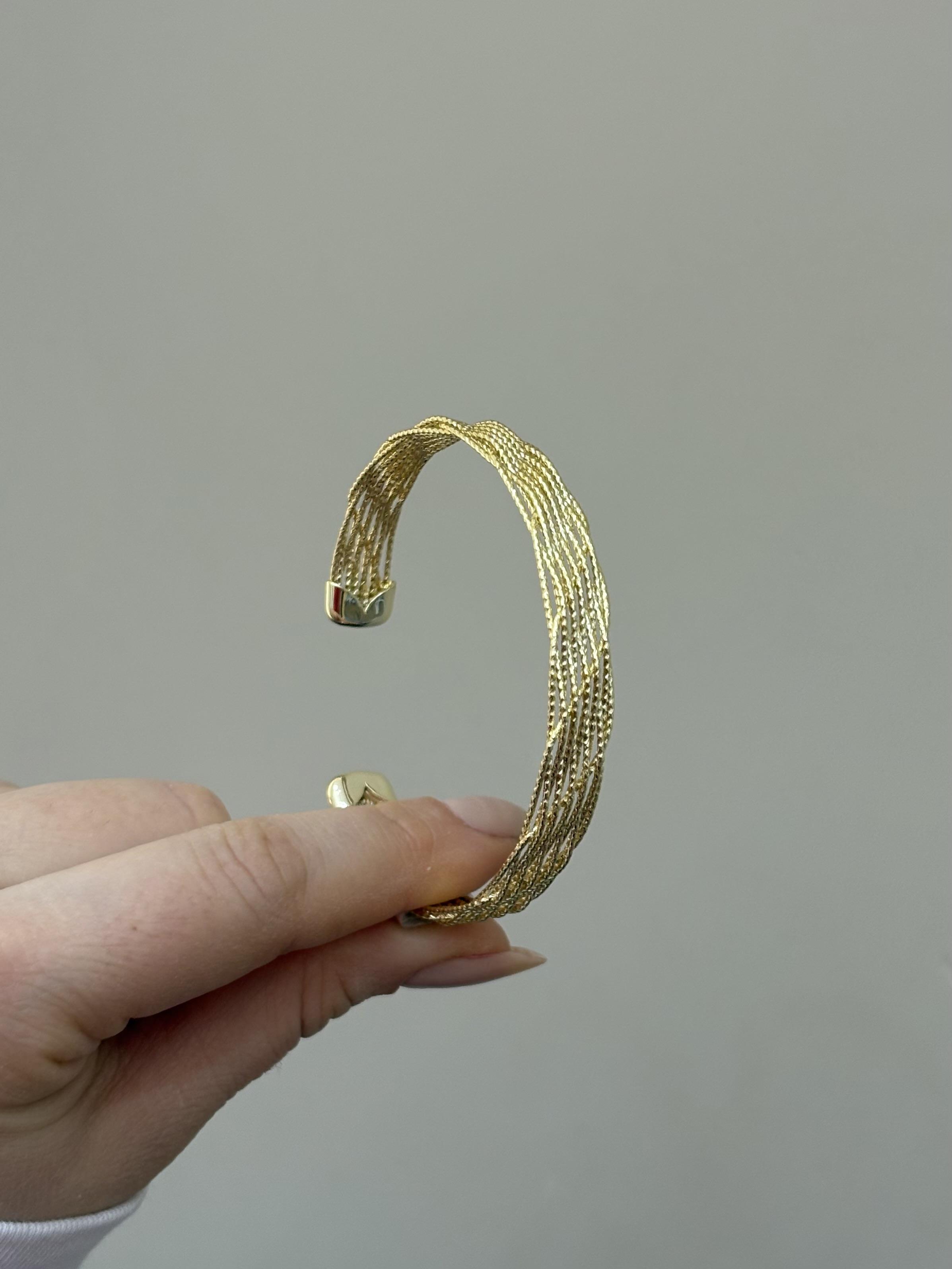 Kelepçe Bileklik Gold Renk