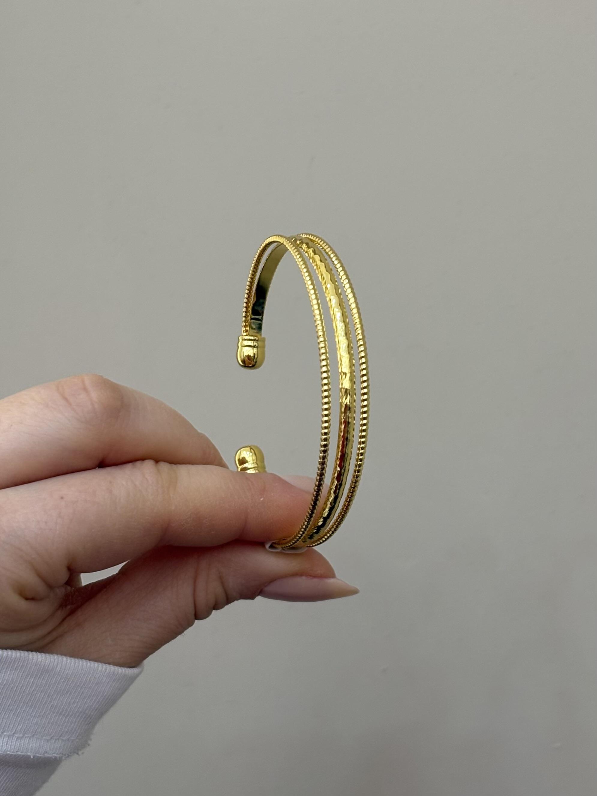 Kelepçe Bileklik Gold Renk